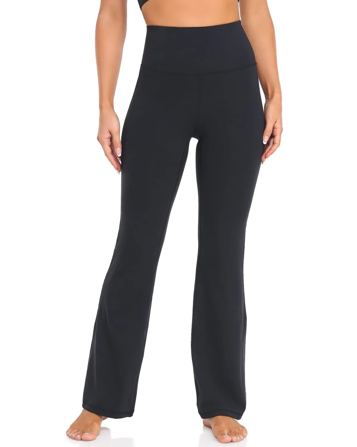 High Waisted Pockets Flare Leggings